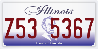 IL license plate Z535367