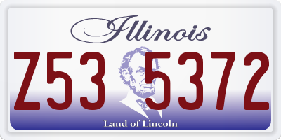 IL license plate Z535372