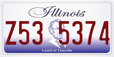 IL license plate Z535374