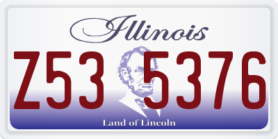 IL license plate Z535376