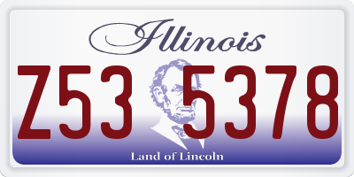 IL license plate Z535378