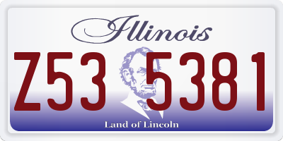 IL license plate Z535381