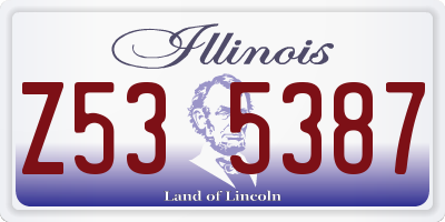 IL license plate Z535387