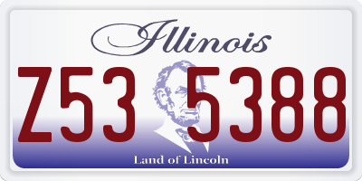 IL license plate Z535388