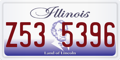 IL license plate Z535396