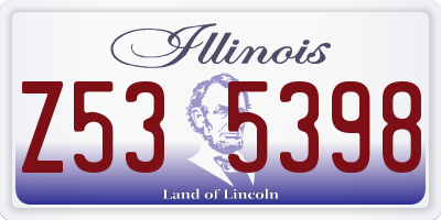 IL license plate Z535398