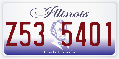 IL license plate Z535401