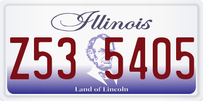 IL license plate Z535405