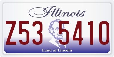 IL license plate Z535410