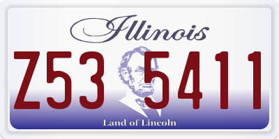 IL license plate Z535411