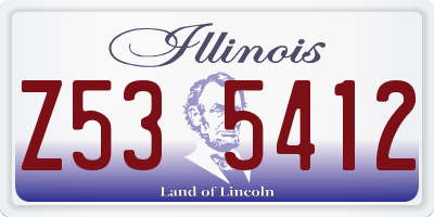 IL license plate Z535412