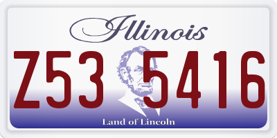IL license plate Z535416