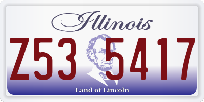 IL license plate Z535417