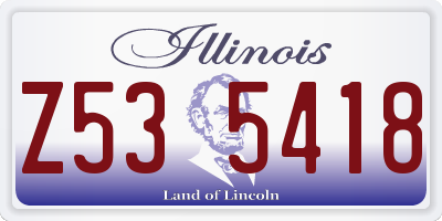 IL license plate Z535418