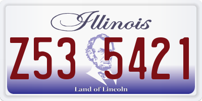 IL license plate Z535421