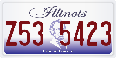 IL license plate Z535423