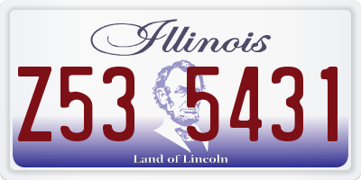 IL license plate Z535431