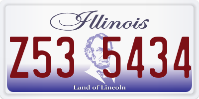 IL license plate Z535434