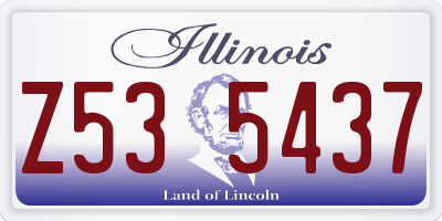 IL license plate Z535437