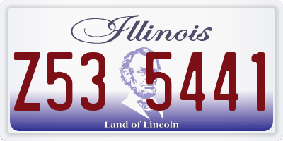 IL license plate Z535441