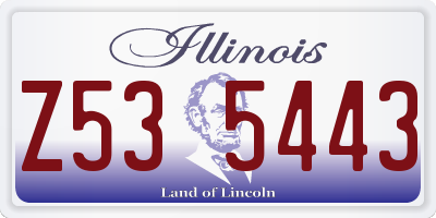 IL license plate Z535443