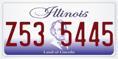 IL license plate Z535445