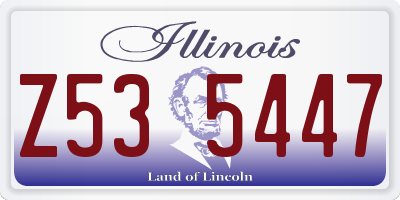IL license plate Z535447