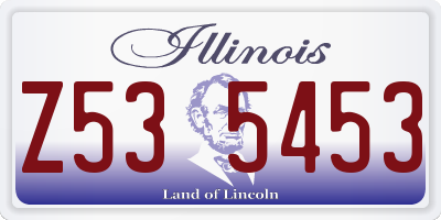 IL license plate Z535453