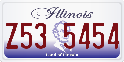 IL license plate Z535454