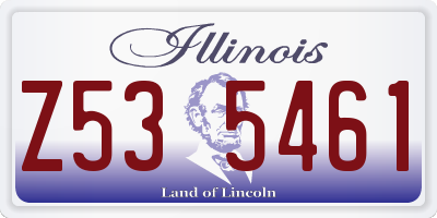 IL license plate Z535461