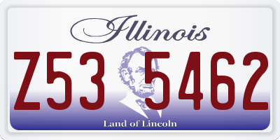 IL license plate Z535462