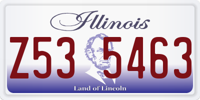 IL license plate Z535463