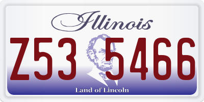 IL license plate Z535466