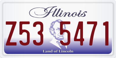 IL license plate Z535471