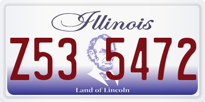 IL license plate Z535472
