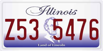 IL license plate Z535476