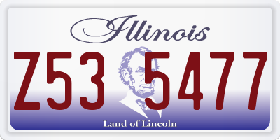 IL license plate Z535477