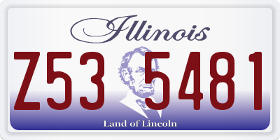 IL license plate Z535481