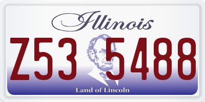 IL license plate Z535488