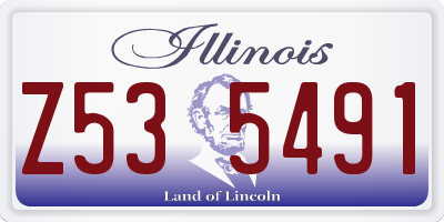 IL license plate Z535491