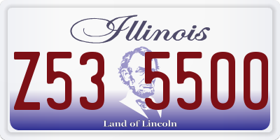 IL license plate Z535500