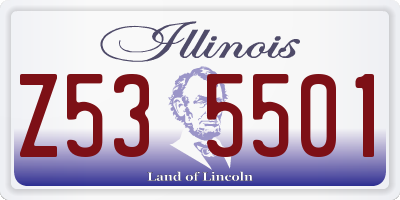 IL license plate Z535501