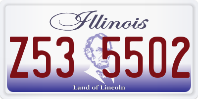 IL license plate Z535502