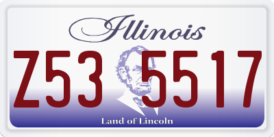 IL license plate Z535517