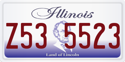 IL license plate Z535523