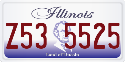 IL license plate Z535525