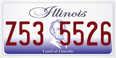 IL license plate Z535526