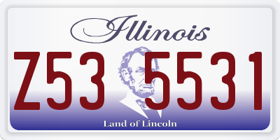 IL license plate Z535531