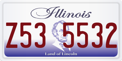 IL license plate Z535532