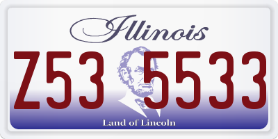 IL license plate Z535533